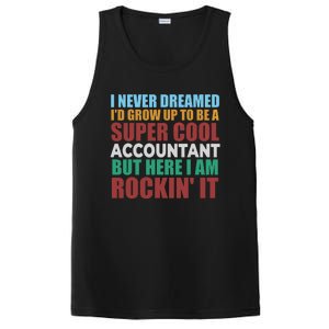 Funny Accountant Gift Accounting Major Bookkeeper CPA Retro PosiCharge Competitor Tank