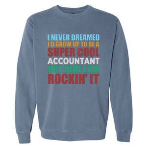 Funny Accountant Gift Accounting Major Bookkeeper CPA Retro Garment-Dyed Sweatshirt