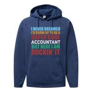 Funny Accountant Gift Accounting Major Bookkeeper CPA Retro Performance Fleece Hoodie