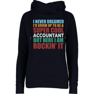 Funny Accountant Gift Accounting Major Bookkeeper CPA Retro Womens Funnel Neck Pullover Hood