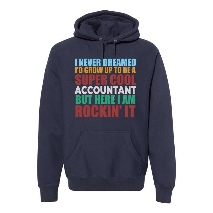 Funny Accountant Gift Accounting Major Bookkeeper CPA Retro Premium Hoodie