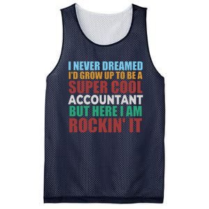 Funny Accountant Gift Accounting Major Bookkeeper CPA Retro Mesh Reversible Basketball Jersey Tank