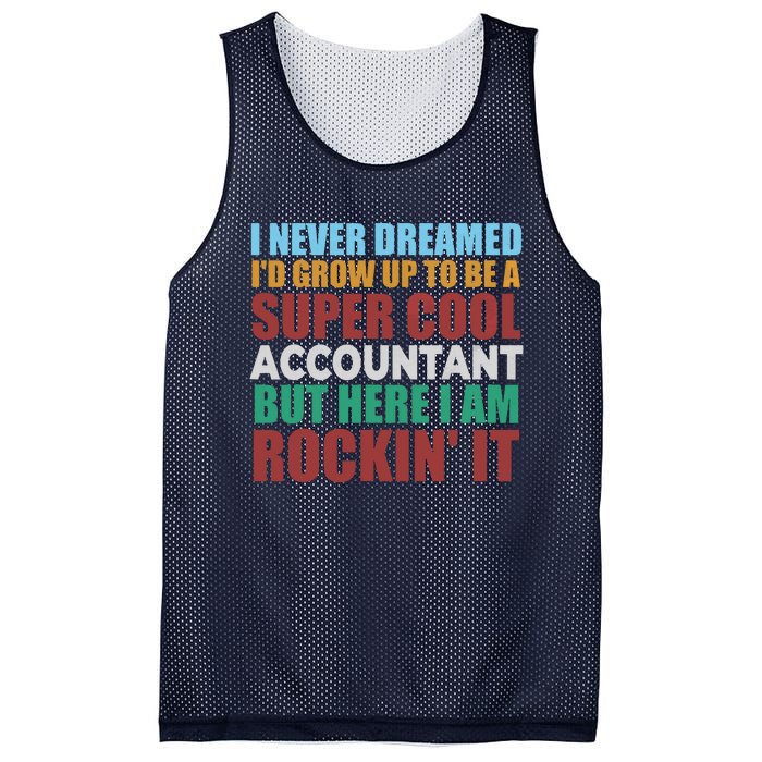 Funny Accountant Gift Accounting Major Bookkeeper CPA Retro Mesh Reversible Basketball Jersey Tank