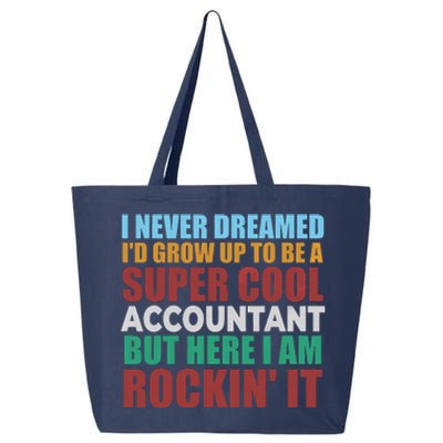 Funny Accountant Gift Accounting Major Bookkeeper CPA Retro 25L Jumbo Tote