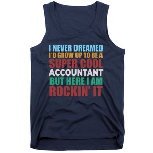 Funny Accountant Gift Accounting Major Bookkeeper CPA Retro Tank Top