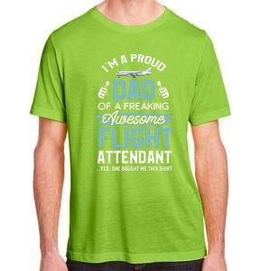 Flight Attendanfunny Gift For Dad Father Flight Attendant Gift Adult ChromaSoft Performance T-Shirt