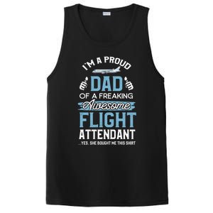 Flight Attendanfunny Gift For Dad Father Flight Attendant Gift PosiCharge Competitor Tank