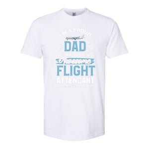 Flight Attendanfunny Gift For Dad Father Flight Attendant Gift Softstyle CVC T-Shirt