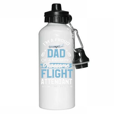 Flight Attendanfunny Gift For Dad Father Flight Attendant Gift Aluminum Water Bottle 