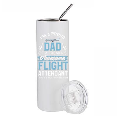 Flight Attendanfunny Gift For Dad Father Flight Attendant Gift Stainless Steel Tumbler