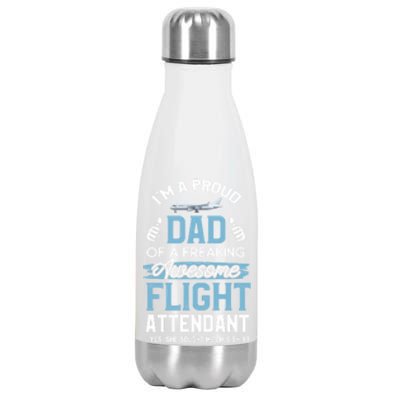 Flight Attendanfunny Gift For Dad Father Flight Attendant Gift Stainless Steel Insulated Water Bottle