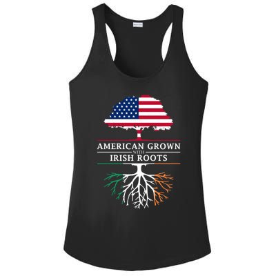 Funny American Grown With Irish Roots Ireland Gift Ladies PosiCharge Competitor Racerback Tank