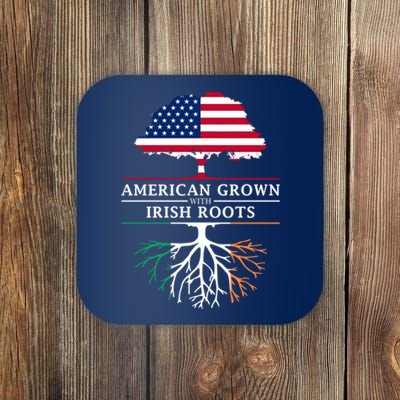 Funny American Grown With Irish Roots Ireland Gift Coaster