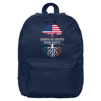 Funny American Grown With Irish Roots Ireland Gift 16 in Basic Backpack