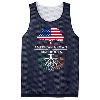 Funny American Grown With Irish Roots Ireland Gift Mesh Reversible Basketball Jersey Tank