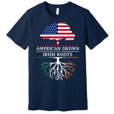 Funny American Grown With Irish Roots Ireland Gift Premium T-Shirt