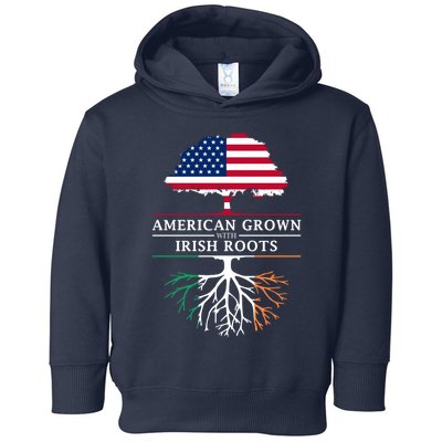 Funny American Grown With Irish Roots Ireland Gift Toddler Hoodie