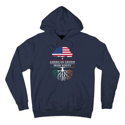 Funny American Grown With Irish Roots Ireland Gift Tall Hoodie