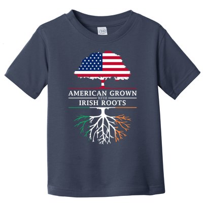 Funny American Grown With Irish Roots Ireland Gift Toddler T-Shirt