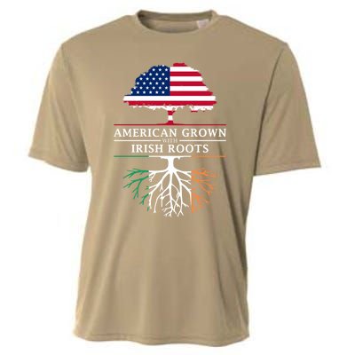 Funny American Grown With Irish Roots Ireland Gift Cooling Performance Crew T-Shirt