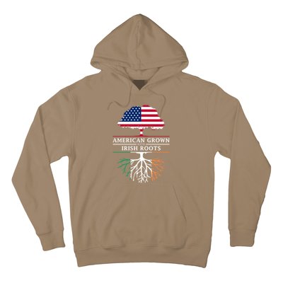 Funny American Grown With Irish Roots Ireland Gift Hoodie