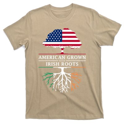 Funny American Grown With Irish Roots Ireland Gift T-Shirt