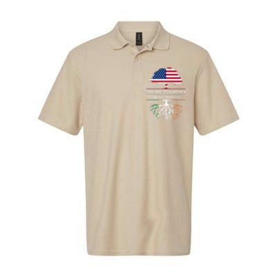 Funny American Grown With Irish Roots Ireland Gift Softstyle Adult Sport Polo