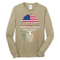 Funny American Grown With Irish Roots Ireland Gift Tall Long Sleeve T-Shirt