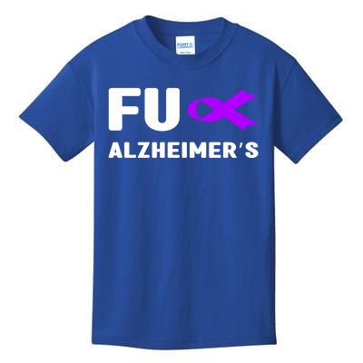 Fuck Alzheimer's Gift Fuck Detia Alzheimer's Awareness Great Gift Kids T-Shirt