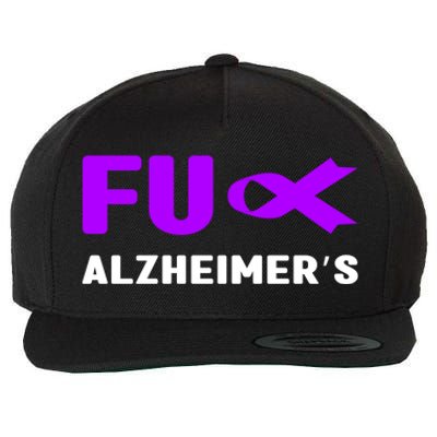 Fuck Alzheimer's Gift Fuck Detia Alzheimer's Awareness Gift Wool Snapback Cap