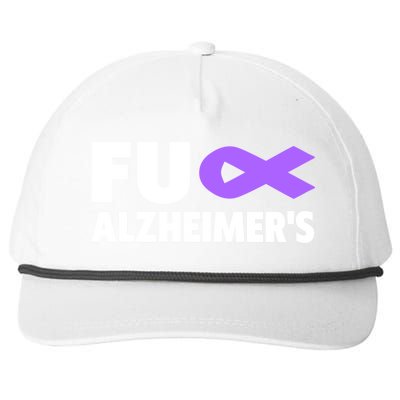 Fuck Alzheimer's Gift Fuck Detia Alzheimer's Awareness Gift Snapback Five-Panel Rope Hat