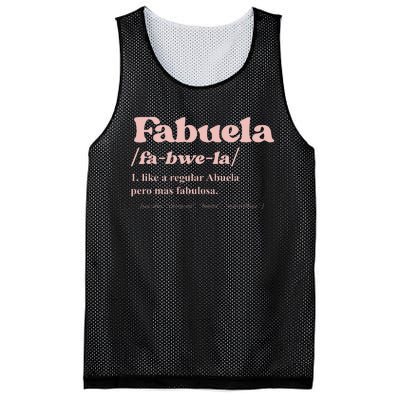 Fabuela Abuela Grandma Fabuela Definition Mesh Reversible Basketball Jersey Tank