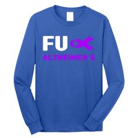 Fuck Alzheimer's Gift Fuck Detia Alzheimer's Awareness Cute Gift Long Sleeve Shirt