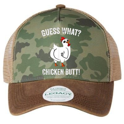 Funny Animal Guess What Chicken Butt Cute Chickens Buffs Legacy Tie Dye Trucker Hat