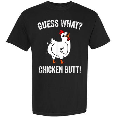 Funny Animal Guess What Chicken Butt Cute Chickens Buffs Garment-Dyed Heavyweight T-Shirt