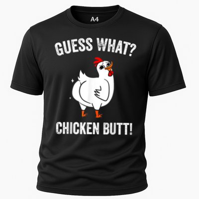 Funny Animal Guess What Chicken Butt Cute Chickens Buffs Performance Shirt