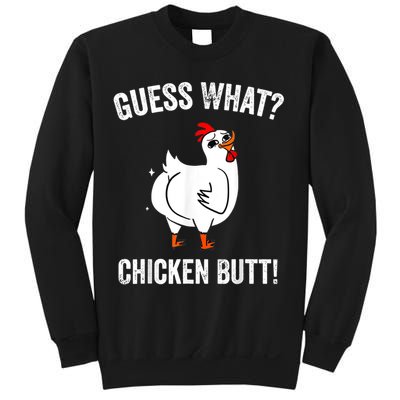 Funny Animal Guess What Chicken Butt Cute Chickens Buffs Sweatshirt