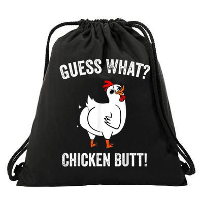 Funny Animal Guess What Chicken Butt Cute Chickens Buffs Drawstring Bag