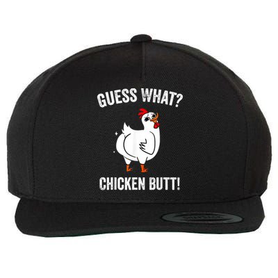 Funny Animal Guess What Chicken Butt Cute Chickens Buffs Wool Snapback Cap