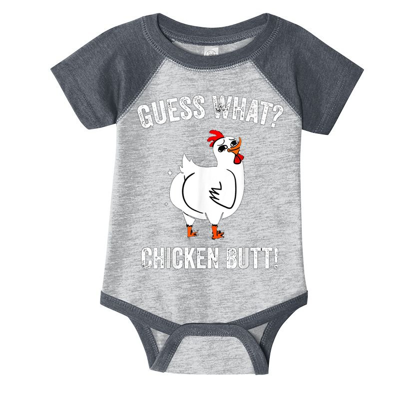 Funny Animal Guess What Chicken Butt Cute Chickens Buffs Infant Baby Jersey Bodysuit