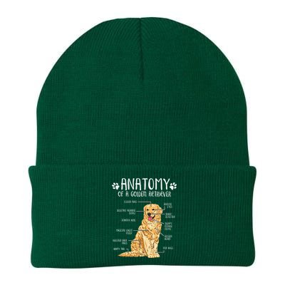 Funny Anatomy Golden Retriever Dog Lover Knit Cap Winter Beanie