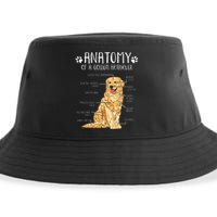 Funny Anatomy Golden Retriever Dog Lover Sustainable Bucket Hat