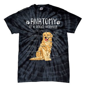 Funny Anatomy Golden Retriever Dog Lover Tie-Dye T-Shirt