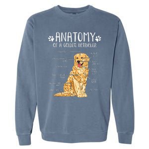 Funny Anatomy Golden Retriever Dog Lover Garment-Dyed Sweatshirt