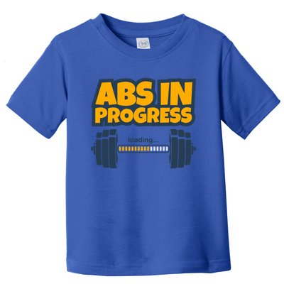 Funny Abs Gym Workout Weight Bars Loading Six Pack Abs Body Gift Toddler T-Shirt