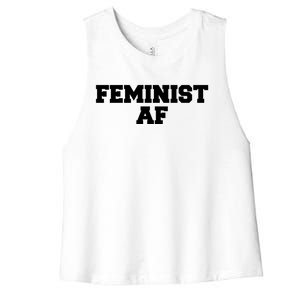 Feminist Af Gift Women's Racerback Cropped Tank