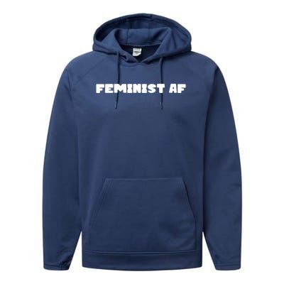 Feminist Af Gift Performance Fleece Hoodie