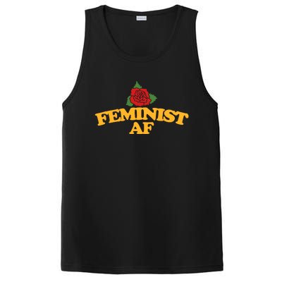 Feminist Af Gift Feminism Red Rose Design Feminist Art PosiCharge Competitor Tank