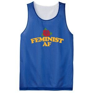 Feminist Af Gift Feminism Red Rose Design Feminist Art Mesh Reversible Basketball Jersey Tank