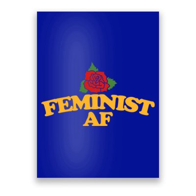 Feminist Af Gift Feminism Red Rose Design Feminist Art Poster